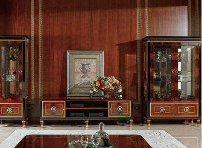 Wall unit Display case Console Wall unit Decorative glass showcases Living room Baroque